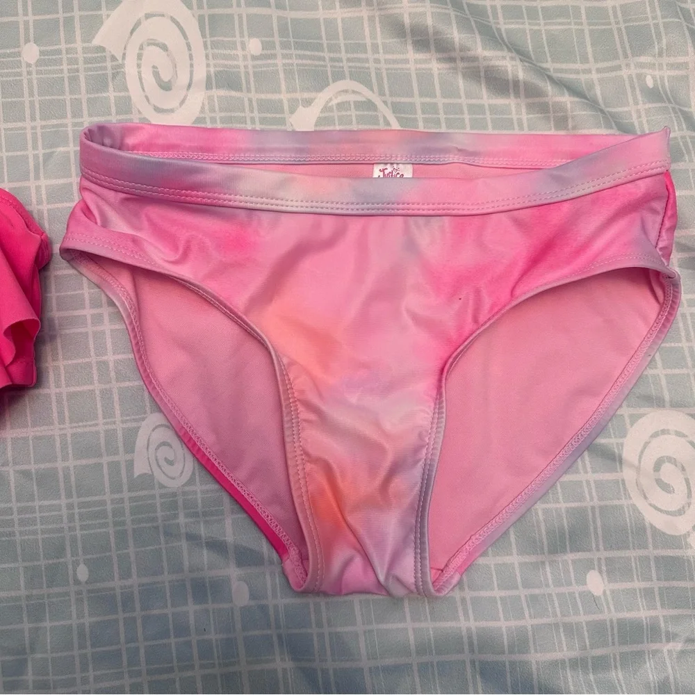 Justice Pink Floral Girls’ Bikini Set NWOT
